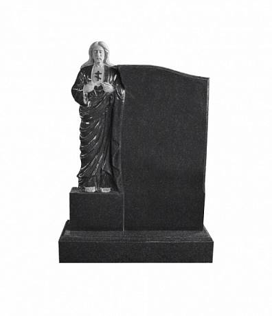 Памятник №021 элитный вертикальный 1300*900*120 (Индия, черный)