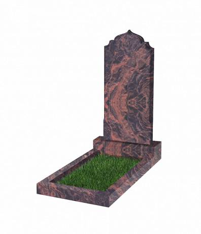 Памятник №19 резной вертикальный 1000*450*70 (Индия, коричневый)